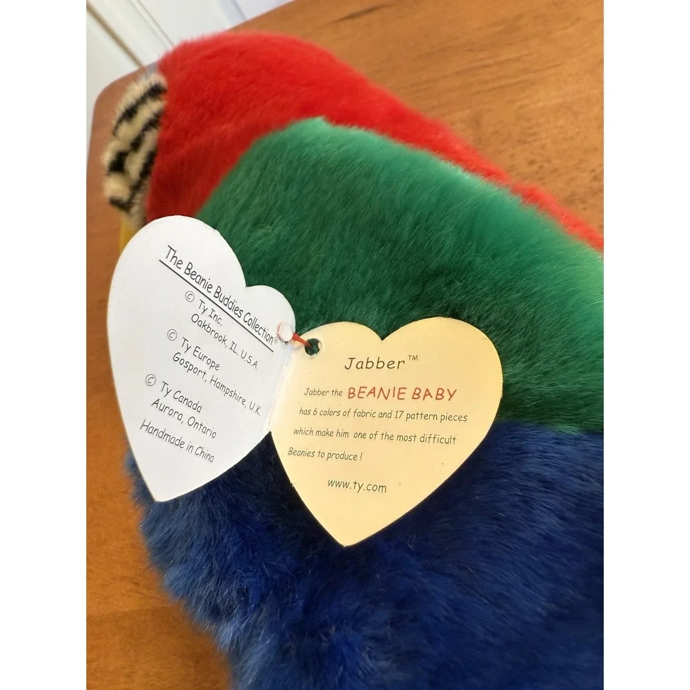 Vintage Ty Beanie Buddies Collection Jabber The parrot‎ 1999